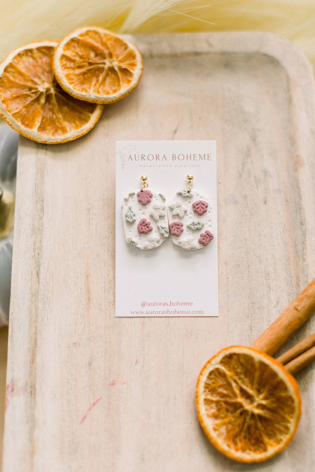 Florals & Leaves Oval Dangles