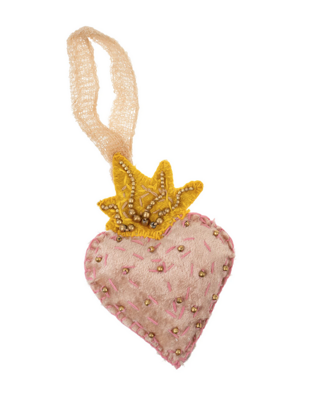 Sacred Heart Ornament, Pink