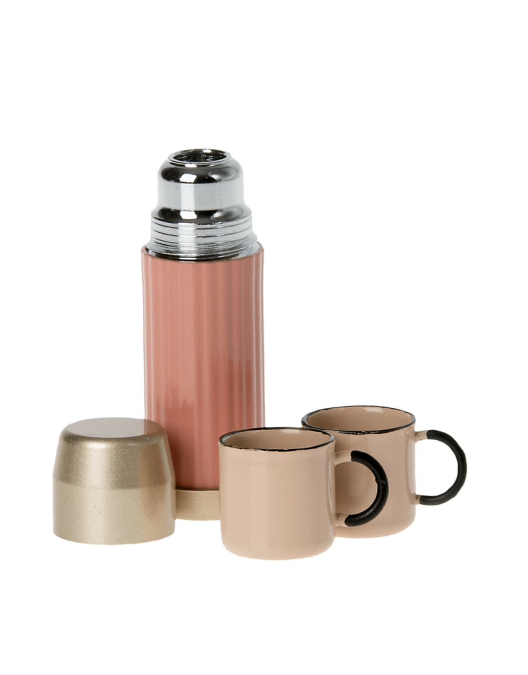 Miniature Thermos and Cups - Soft Coral