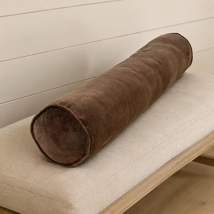 Vera Velvet Long Bolster, Clove