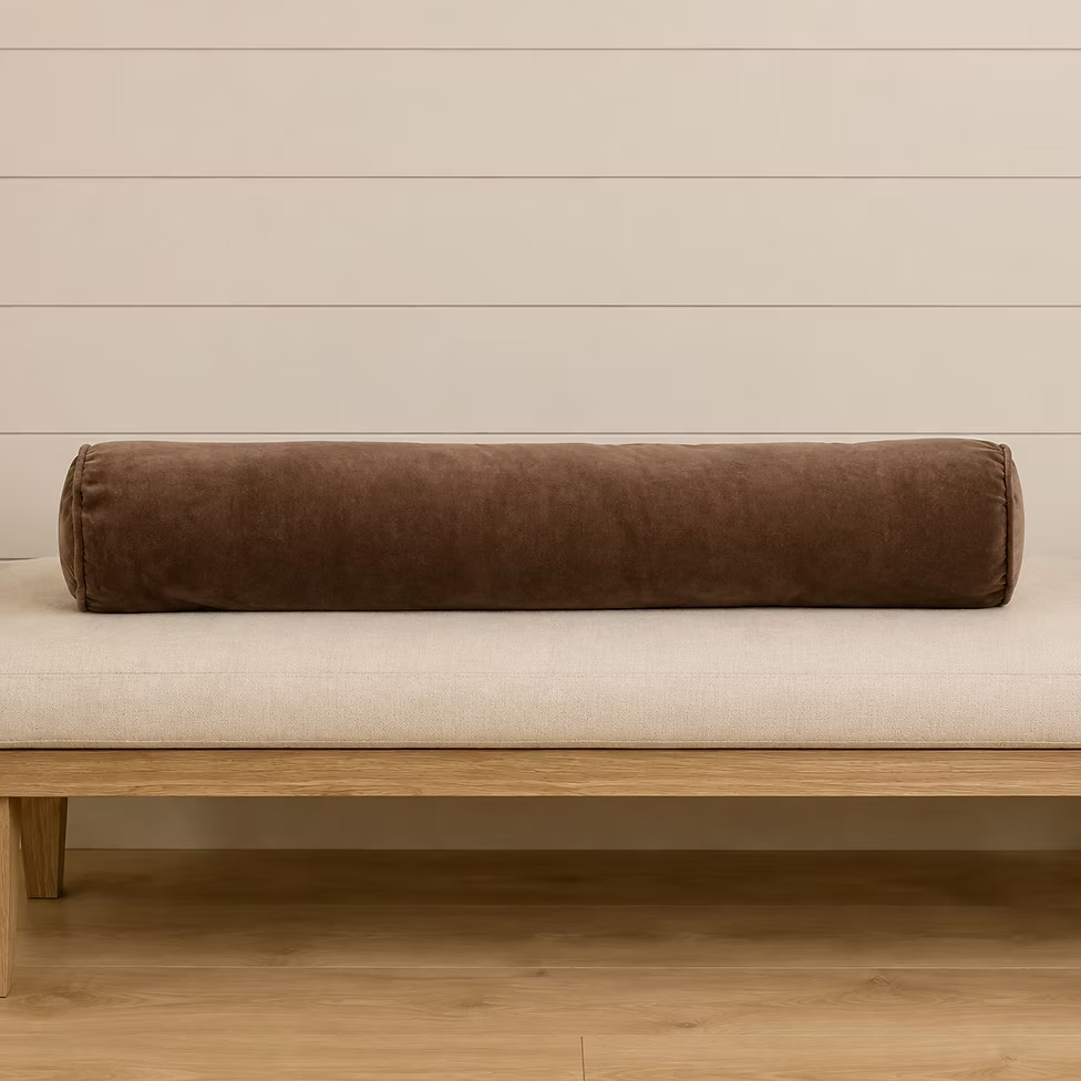 Vera Velvet Long Bolster, Clove
