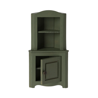 Maileg corner cabinet, for mice - light green