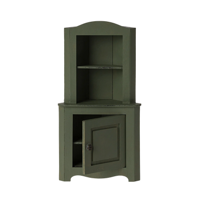 Maileg corner cabinet, for miniature - dark green