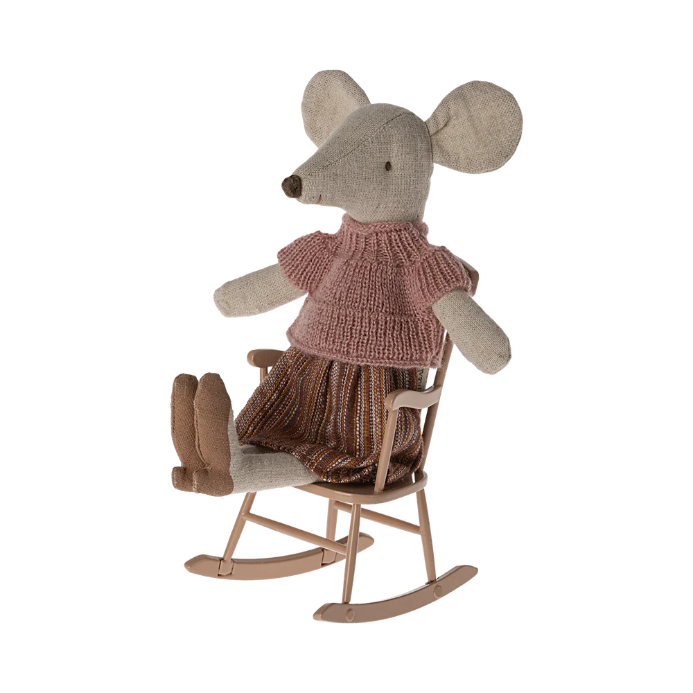 Maileg rocking chair for mice (dark powder)