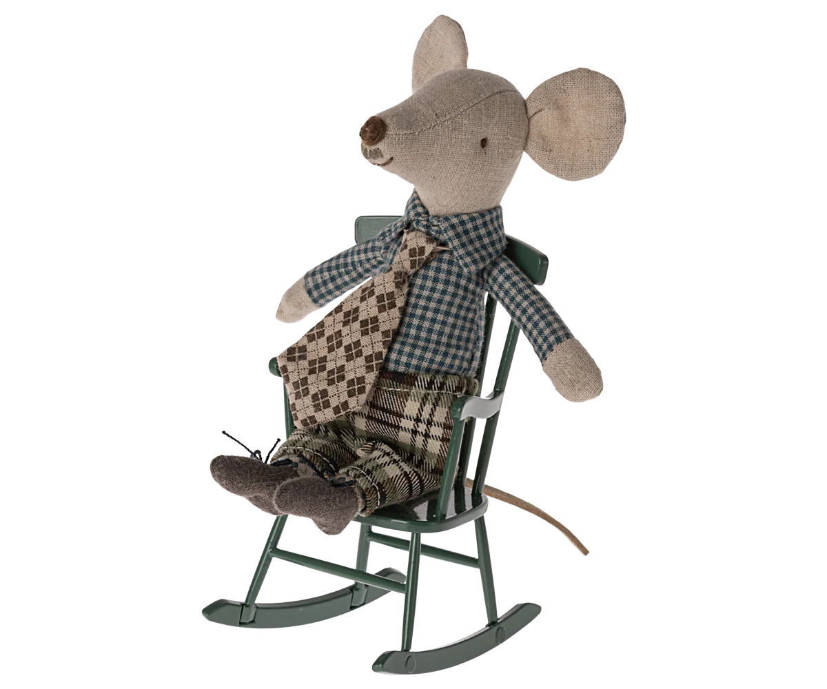 Maileg rocking chair for mice- dark green