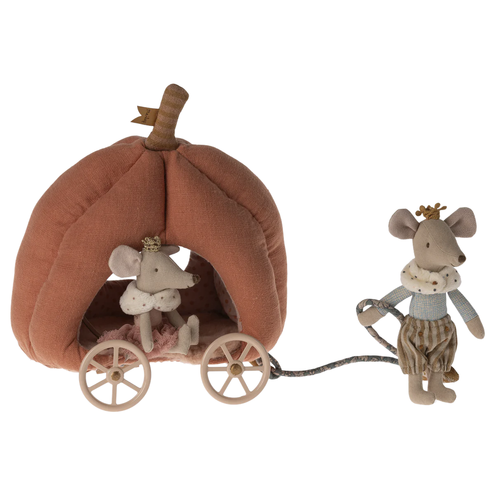 Maileg pumpkin carriage, mouse