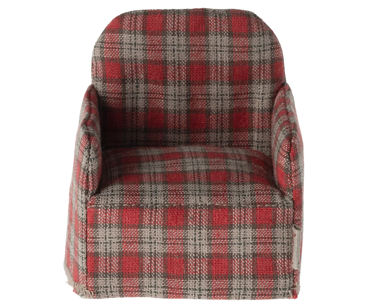 Maileg Chair, Mouse -Red Checker