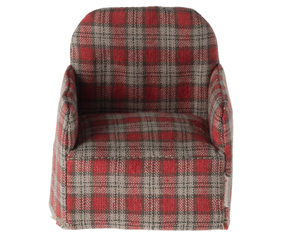 Maileg Chair, Mouse -Red Checker