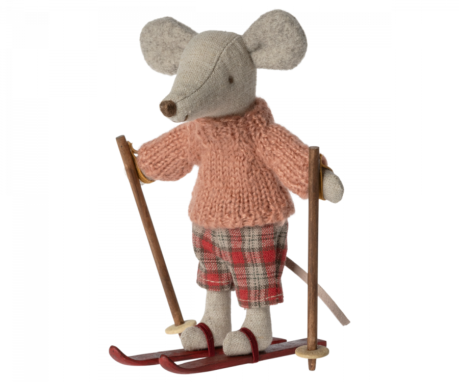 Winter mouse with ski set, Big sister