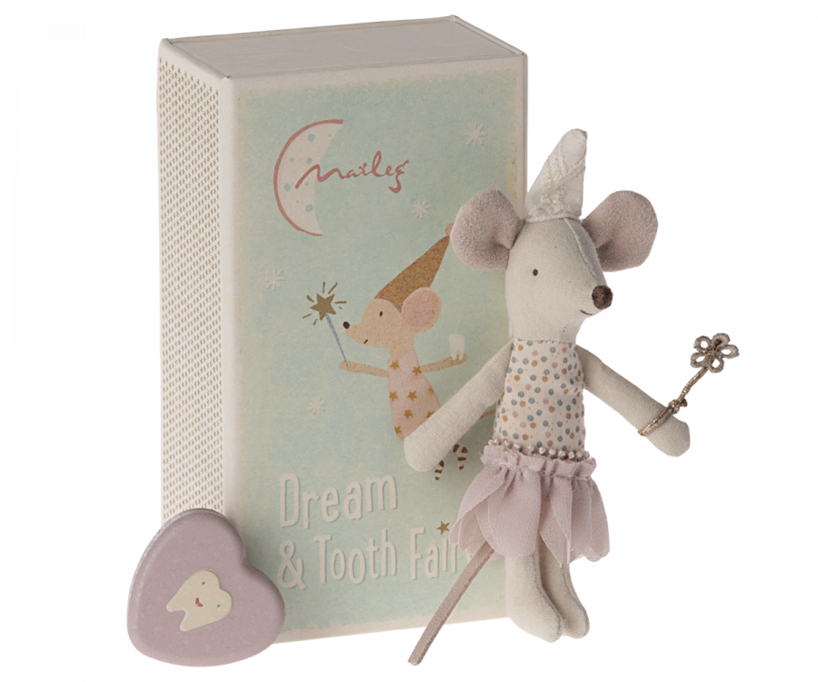 Maileg Tooth fairy little sister mouse in matchbox