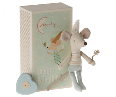 Maileg Tooth fairy little brother mouse in matchbox