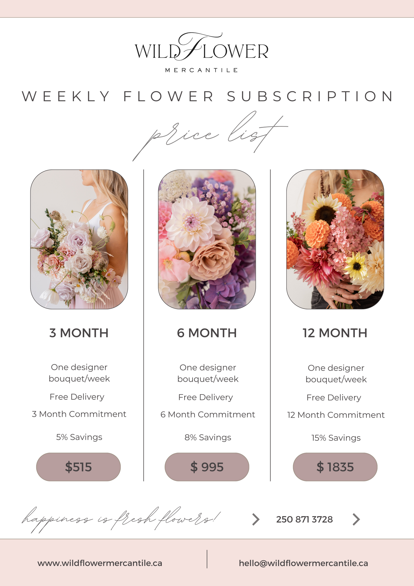 Business Flower Subscription Weekly