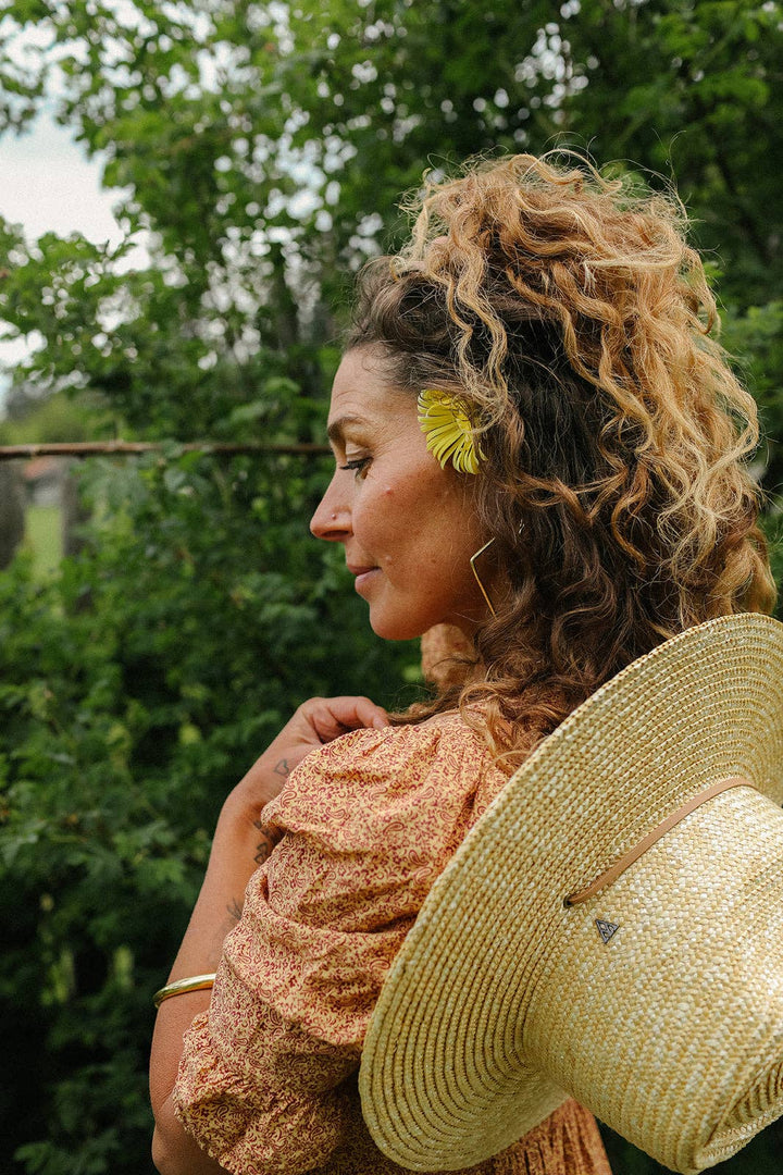 Goldie | Wheat Straw Wide Brim Lifeguard Hat