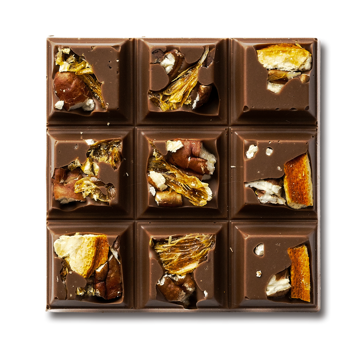 Milk Chocolate Roasted Pecan & Orange Peekaboo Bar