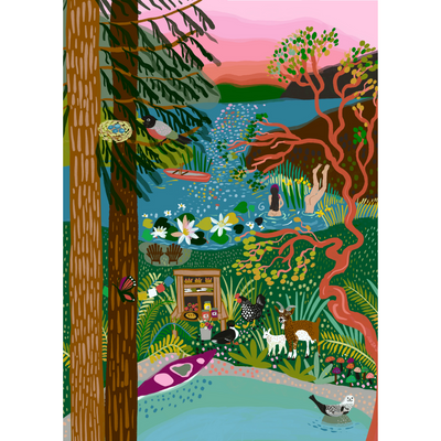 Salt Spring Island Swim | 1000-Piece Puzzle for Adults | Designed in Canada by Anja Jane