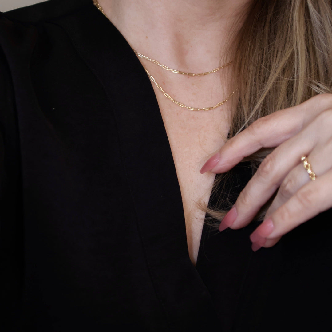 Mini Paperclip Chain Necklace