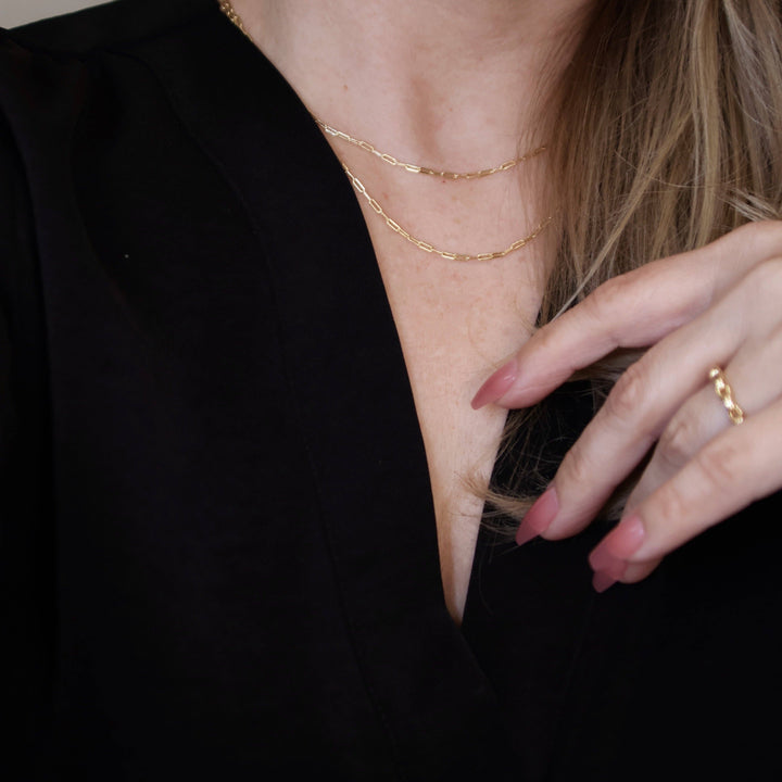 Mini Paperclip Chain Necklace