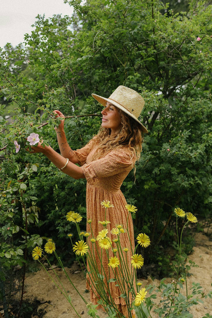 Goldie | Wheat Straw Wide Brim Lifeguard Hat