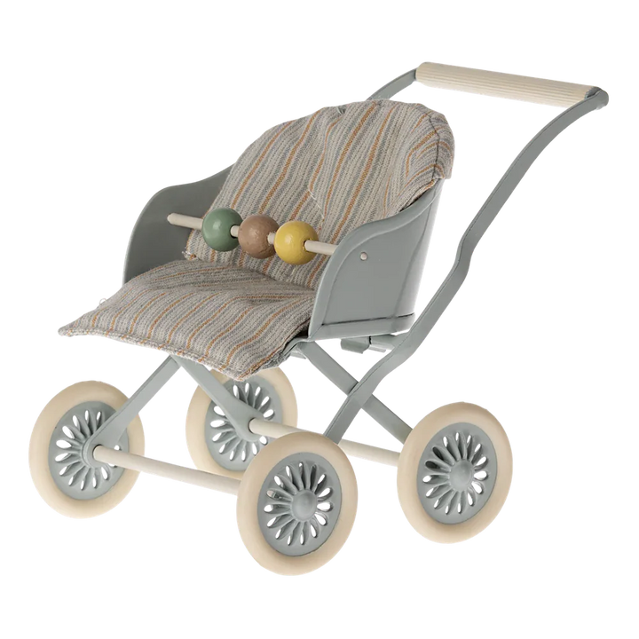 Maileg Stroller, Baby mice - Blue