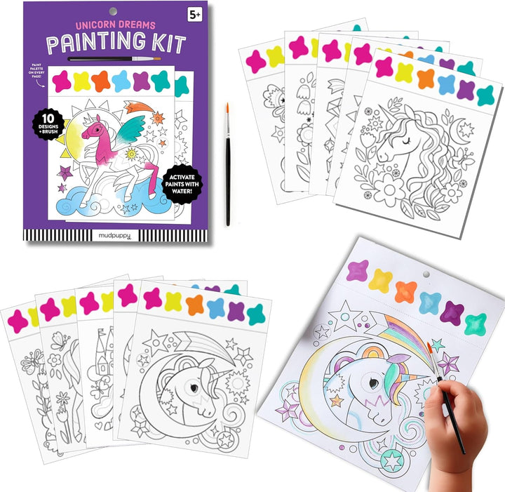 Mudpuppy Unicorn Magic – Painting Kit with Illustrations of Fun Unicorn Designs for Children Ages 5 and Up