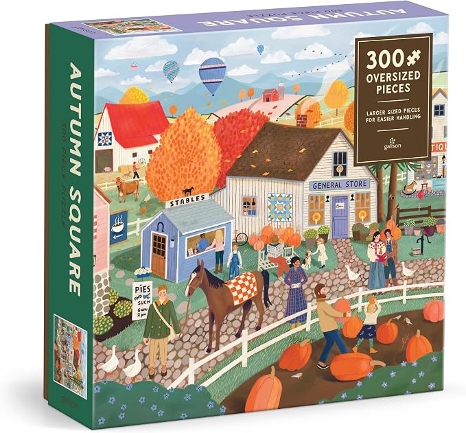 Autumn Square Puzzle – 300 Piece Fall Themed Jigsaw Puzzle