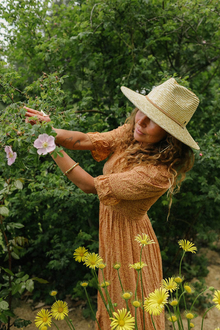 Goldie | Wheat Straw Wide Brim Lifeguard Hat