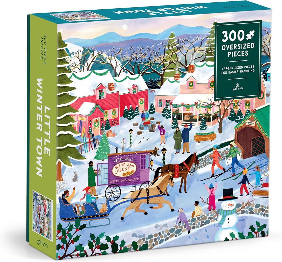 Little Winter Town Puzzle – 300 Piece Jigsaw Puzzle Featuring Snowy Village Scene