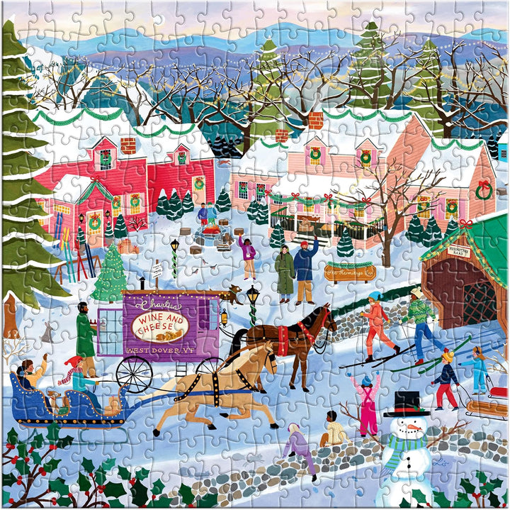 Little Winter Town Puzzle – 300 Piece Jigsaw Puzzle Featuring Snowy Village Scene