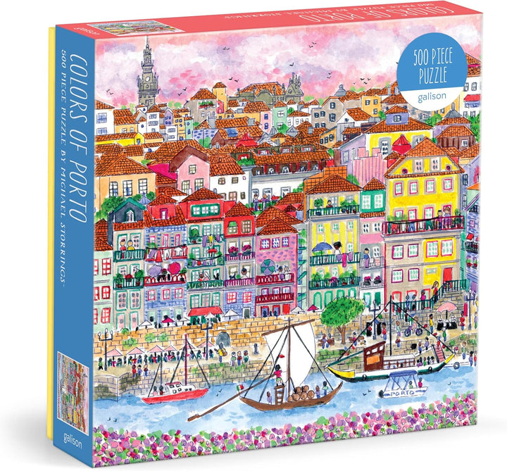 Galison Summer in Portugal – 500 Piece Michael Storrings Jigsaw Puzzle Featuring Beautiful Artwork of A Summer Portugal Scene