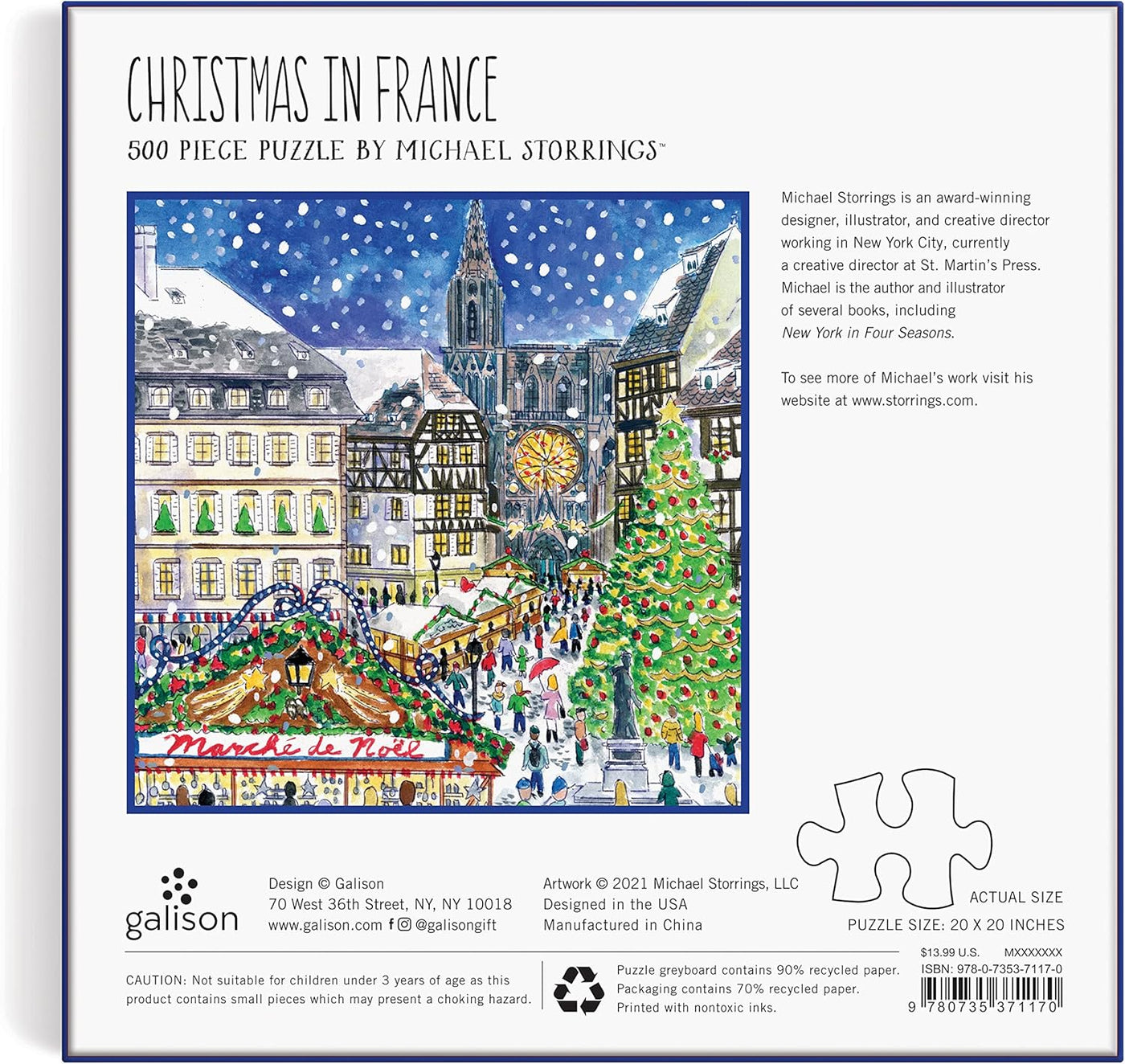 Christmas in France 500 Piece Puzzle