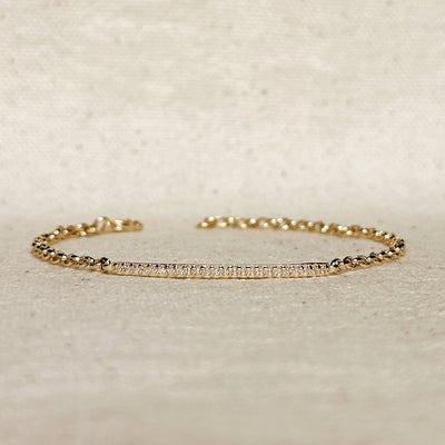 Cubic Zirconia Bar Bracelet