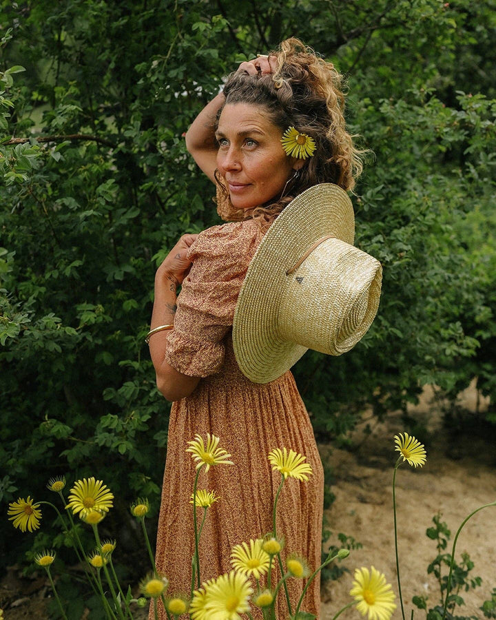 Goldie | Wheat Straw Wide Brim Lifeguard Hat