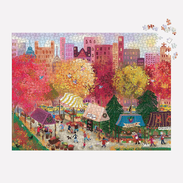 Autumn at the City Market - Puzzle 1000-Piece Jigsaw Puzzle