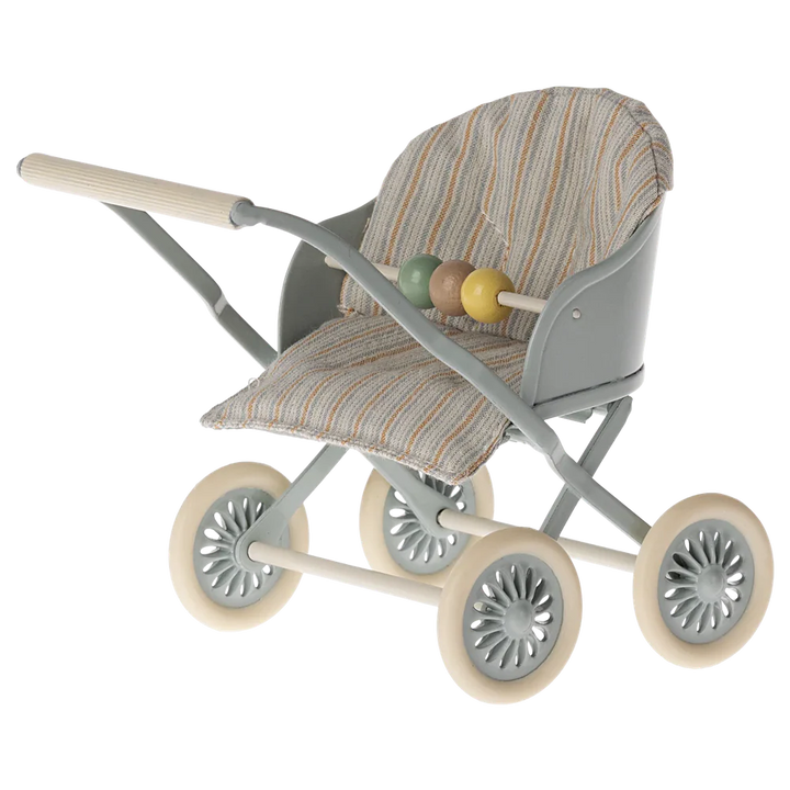 Maileg Stroller, Baby mice - Blue