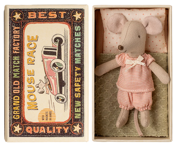 Maileg Little sister mouse in matchbox (new)