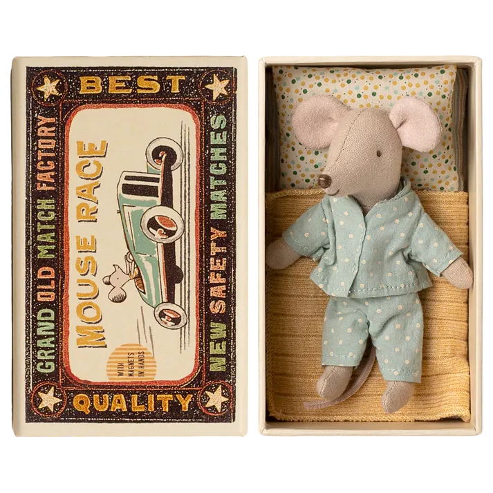 Maileg little brother mouse in matchbox