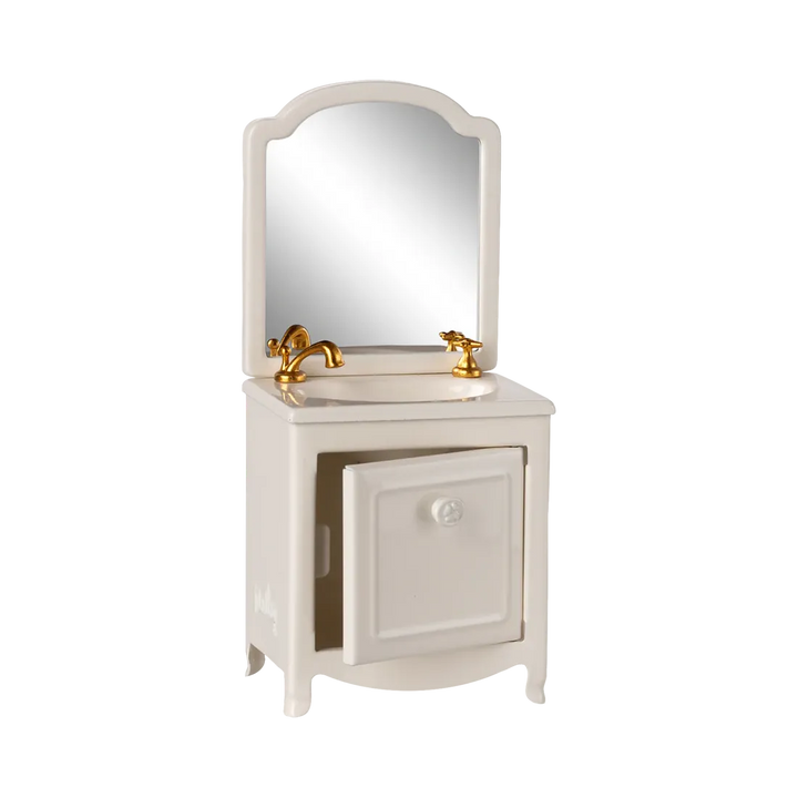 Maileg Mouse Sink Dresser with Mirror | Off White
