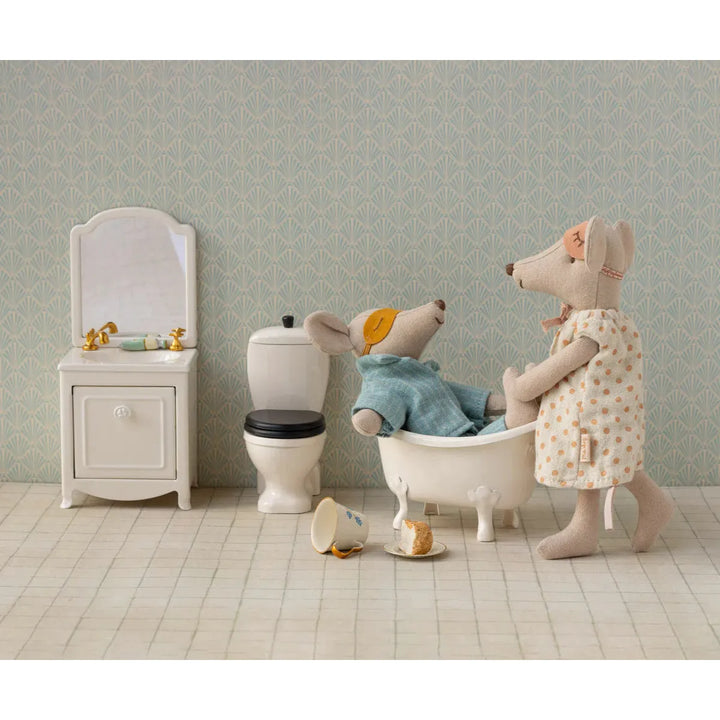 Maileg Mouse Sink Dresser with Mirror | Off White