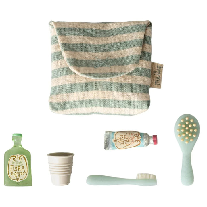 Toothbrush set in bag, Mouse - Blue