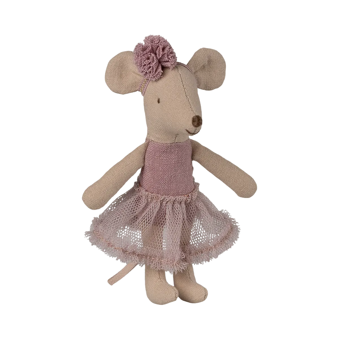 Maileg Ballerina mouse, Little Sister - Heather (Mauve)