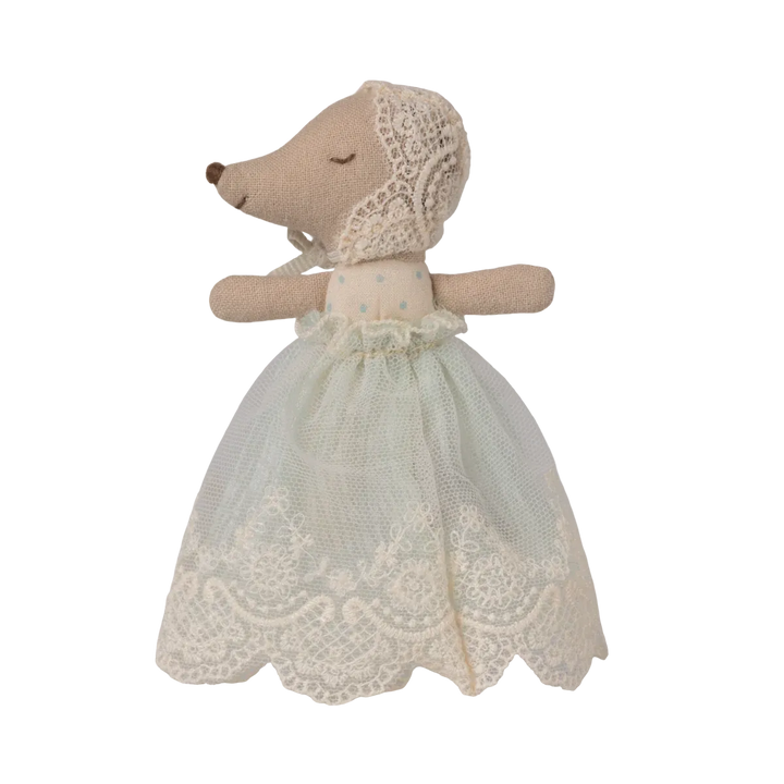Baby mouse in gown - Mint