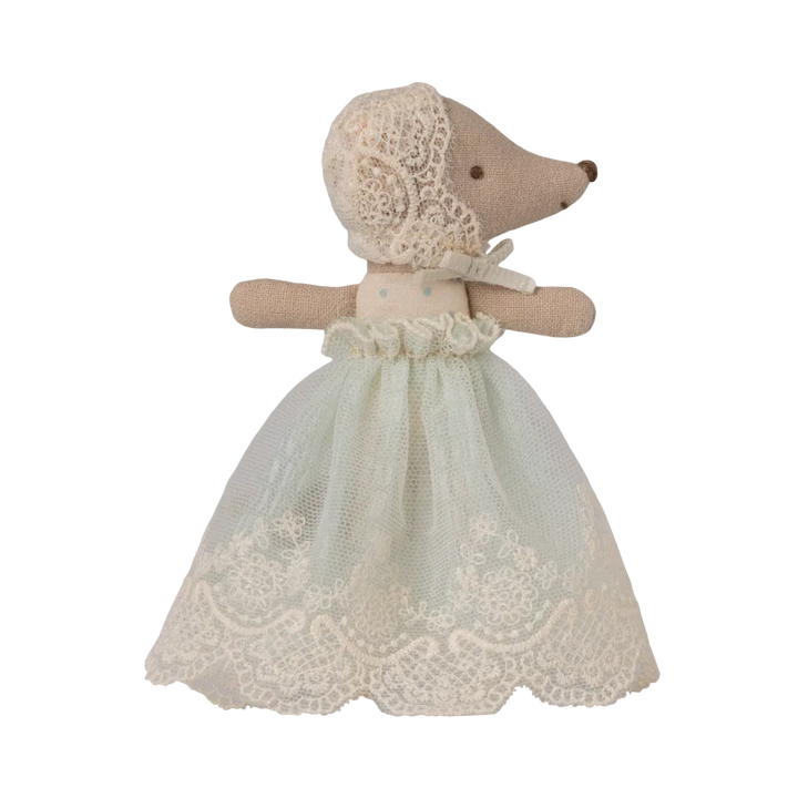 Baby mouse in gown - Mint