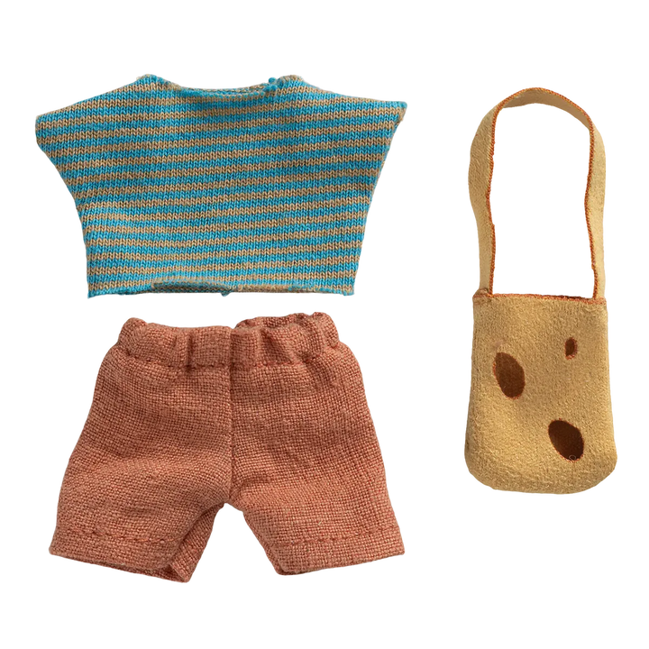 Maileg clothes and bag, little brother mouse