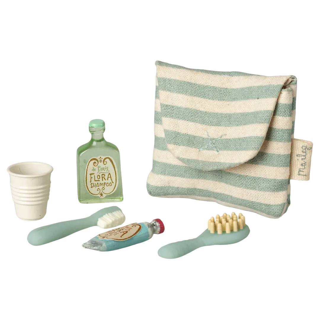 Toothbrush set in bag, Mouse - Blue