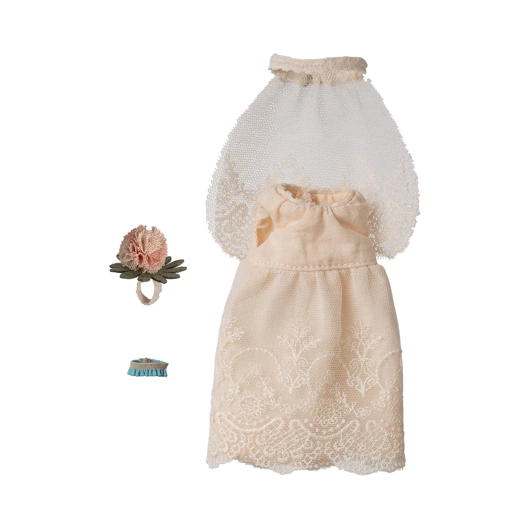 Maileg wedding dress, mum mouse