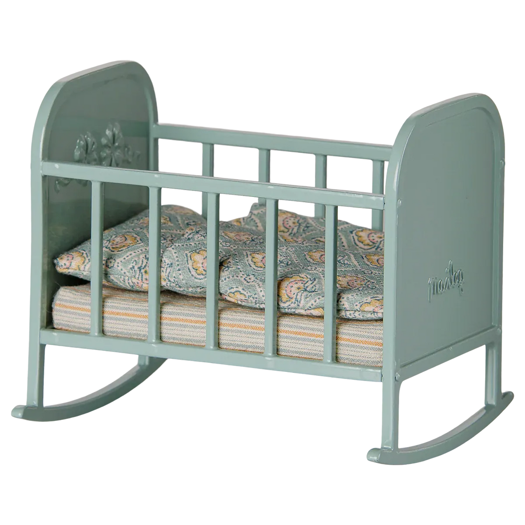 Pre Order Maileg Cradle, My - Blue mint