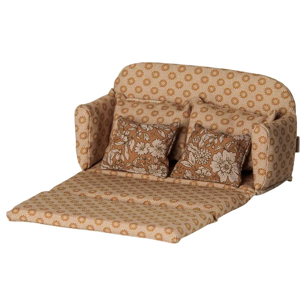Pre Order Maileg Sofa bed, Mouse, Large - Ocher