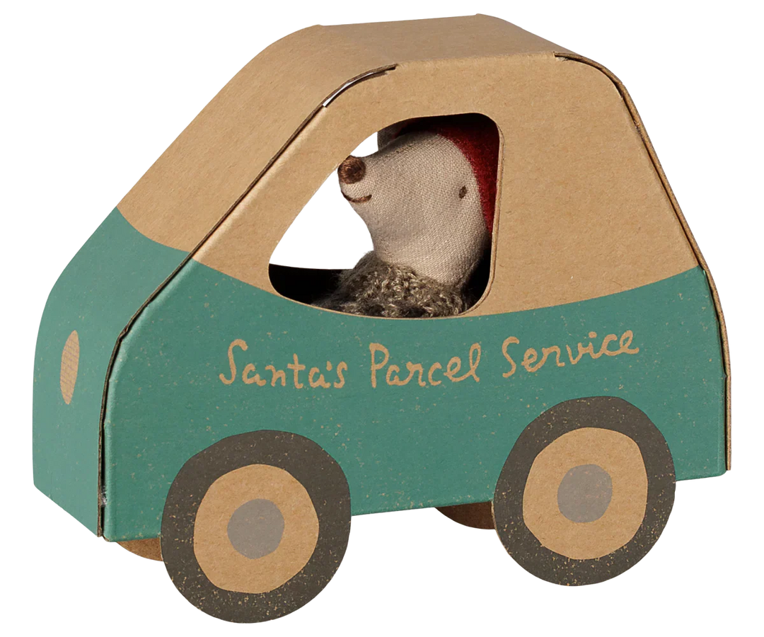 Pre Order Maileg Christmas mouse, Little brother in car box