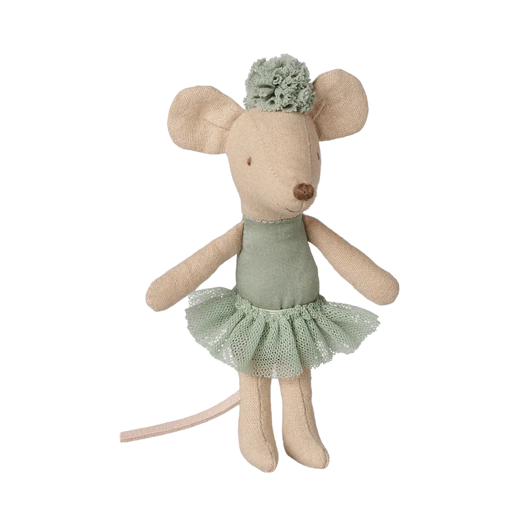 Pre Order Maileg Ballerina mouse, Little sister - Vintage mint