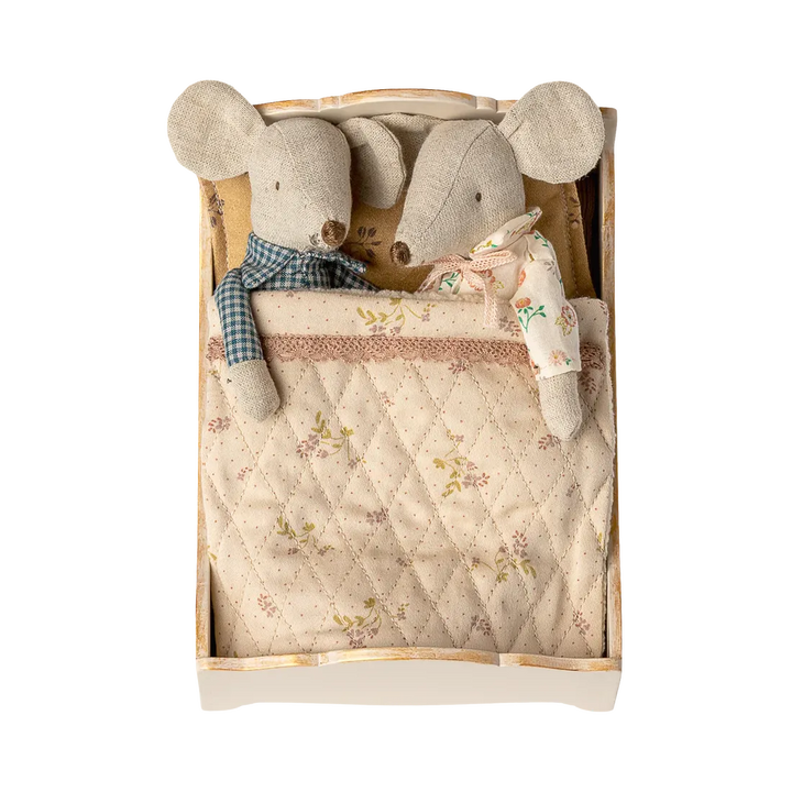 Maileg Bed, Mouse - Off white